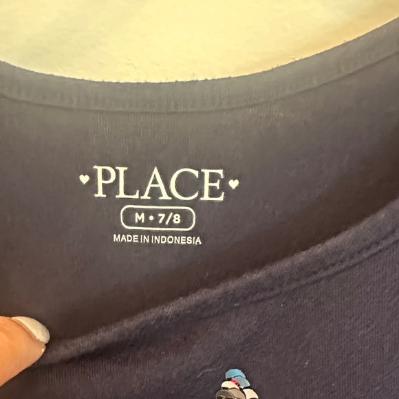 The Children's Place Black Dress with Sequined Star and Striped Skirt - Picture 5 of 5